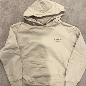 TALENTLESS men/ women Beige Hoodie
